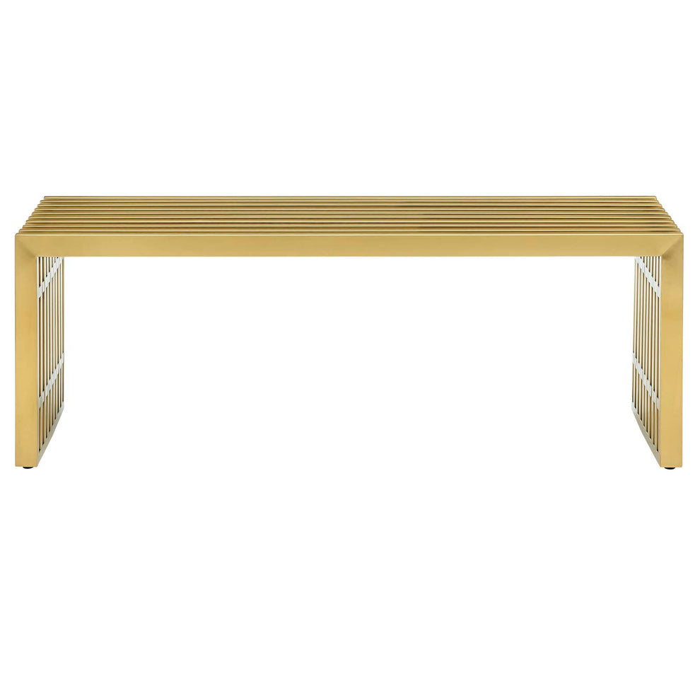 Gridiron Medium Stainless Steel Bench By Modway - EEI-3035 | Benches | Modishstore - 4