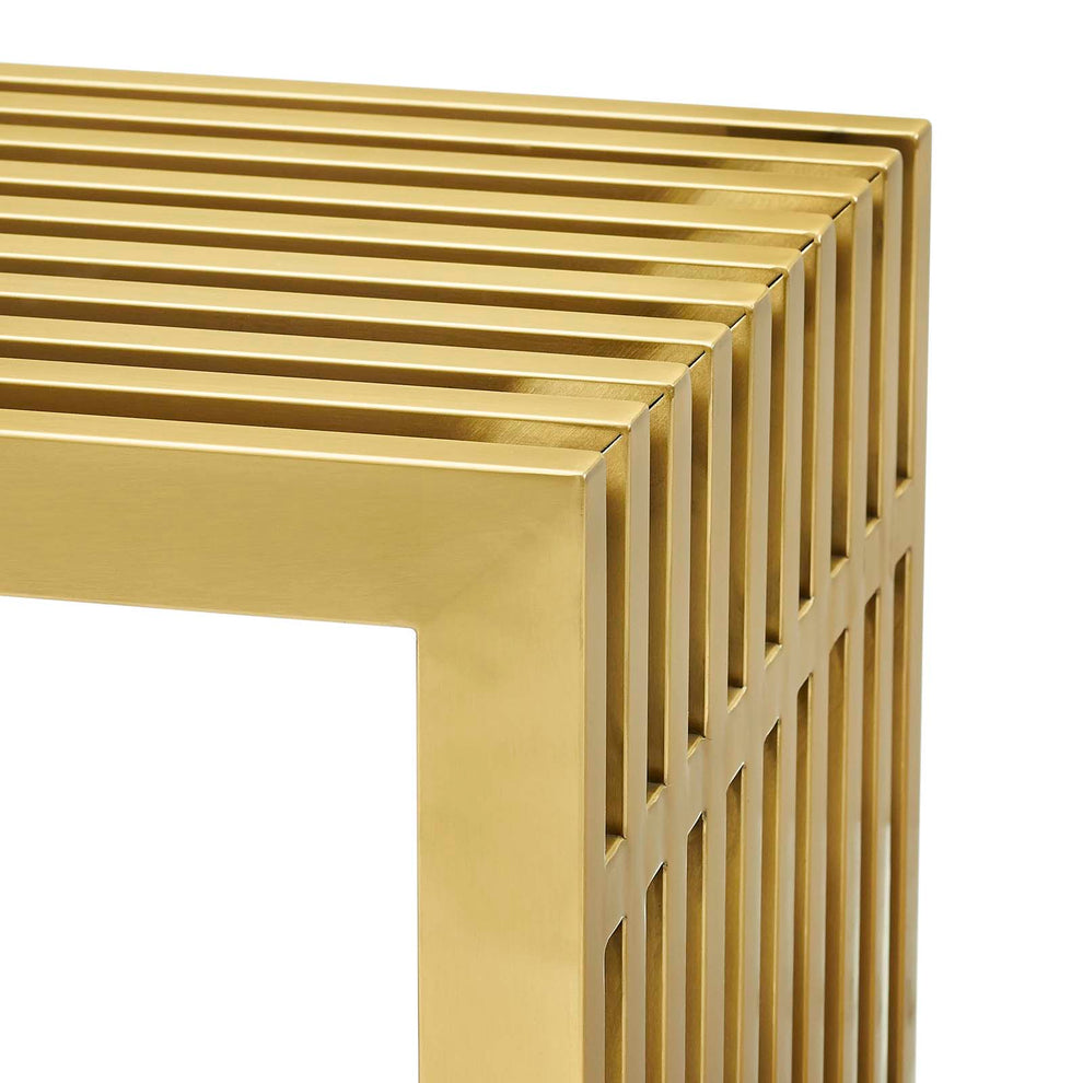 Gridiron Medium Stainless Steel Bench By Modway - EEI-3035 | Benches | Modishstore - 5