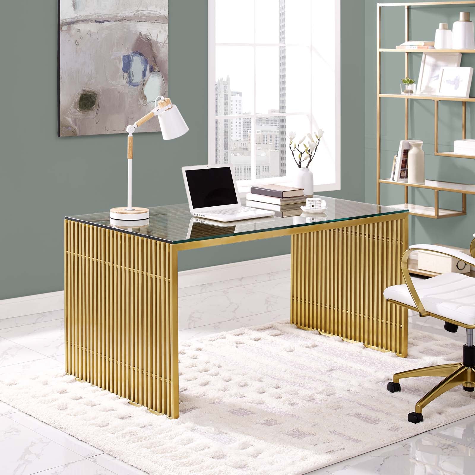 Gridiron Stainless Steel Dining Table By Modway - EEI-3038 | Dining Tables | Modishstore - 1