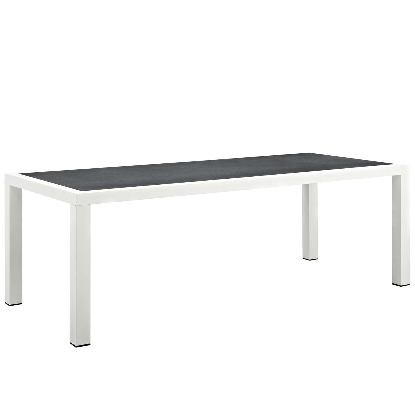 Modway Stance 90.5" Outdoor Patio Aluminum Dining Table White Gray | Dining Tables | Modishstore-2