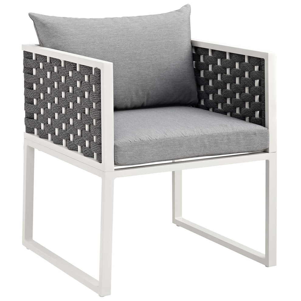 Modway Stance Outdoor Patio Aluminum Dining Armchair White Navy - EEI-3053 | Outdoor Chairs | Modishstore - 6