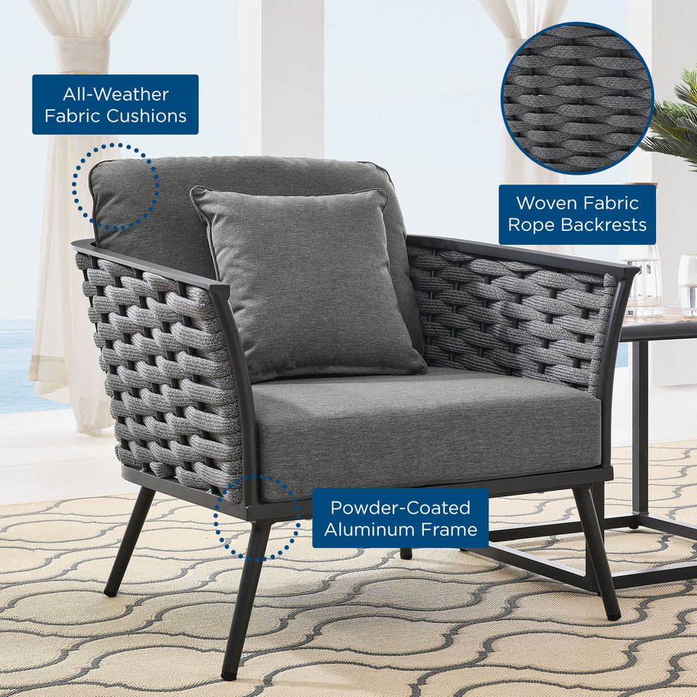Modway Stance Outdoor Patio Aluminum Armchair - EEI-3054 | Outdoor Chairs | Modishstore - 9