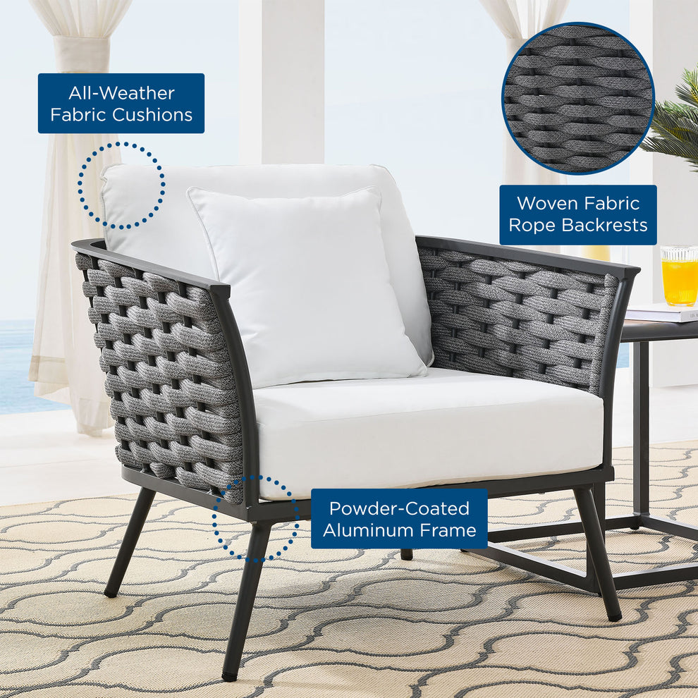 Modway Stance Outdoor Patio Aluminum Armchair - EEI-3054 | Outdoor Chairs | Modishstore - 15