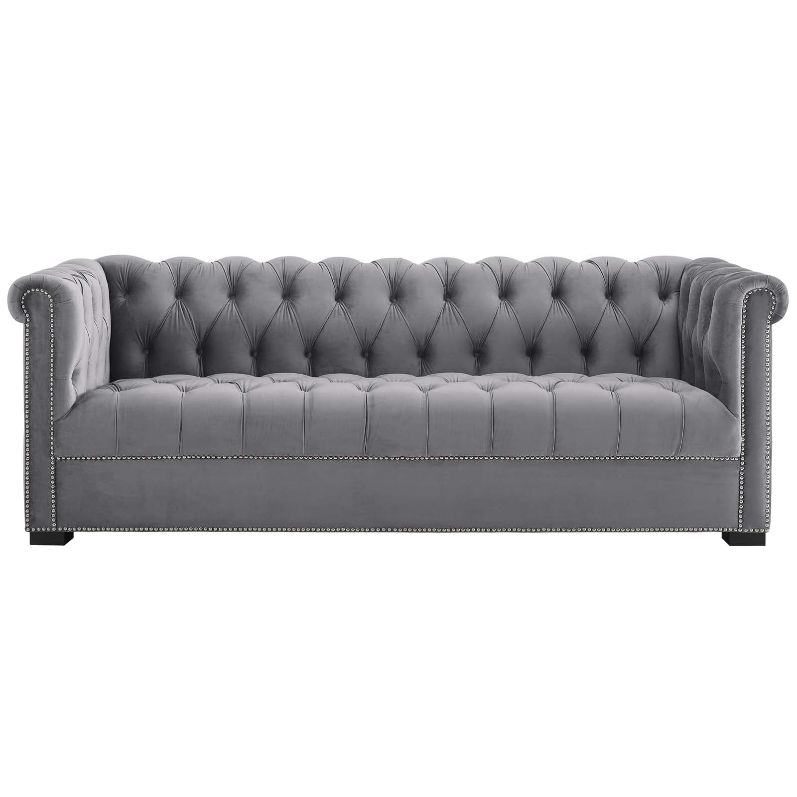 Modway Heritage Upholstered Velvet Sofa | Sofas | Modishstore-7