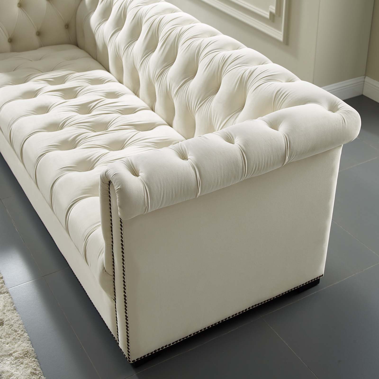 Modway Heritage Upholstered Velvet Sofa | Sofas | Modishstore-11