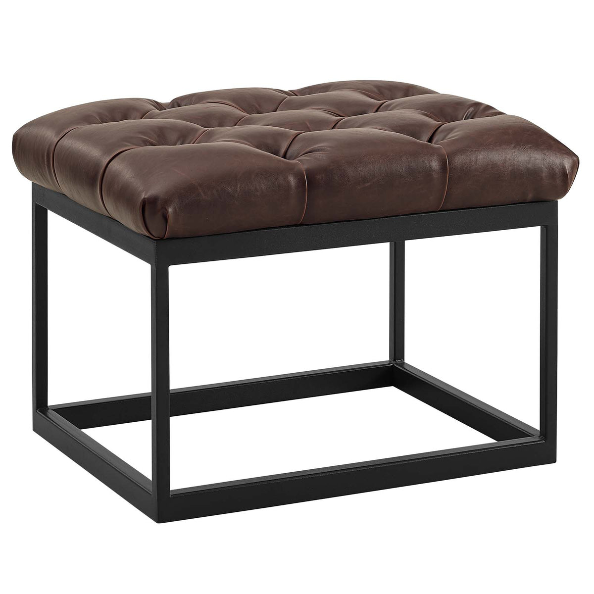 Cherish Antique Button Tufted Faux Leather Ottoman By Modway - EEI-3066 | Ottomans | Modishstore - 2