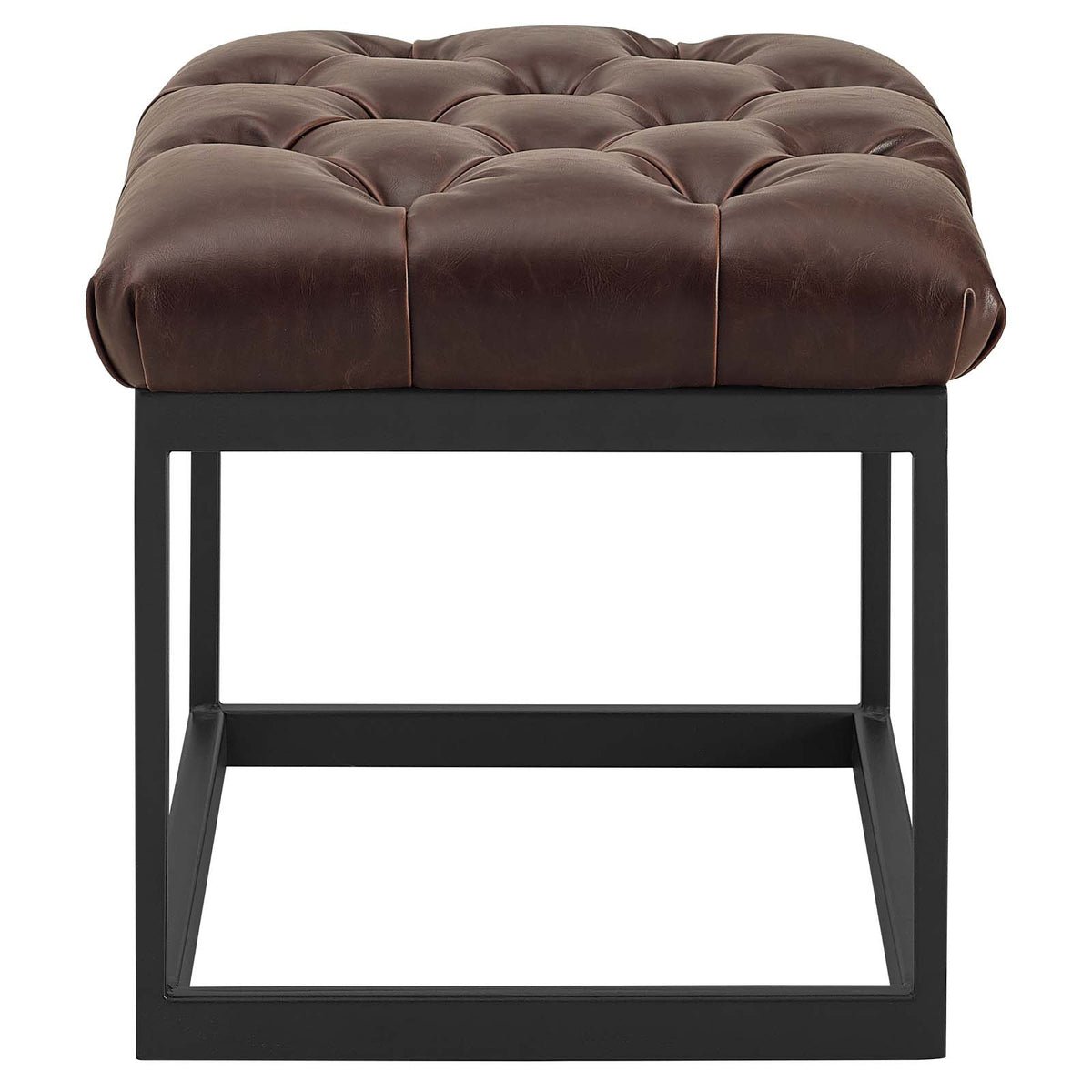 Cherish Antique Button Tufted Faux Leather Ottoman By Modway - EEI-3066 | Ottomans | Modishstore - 3