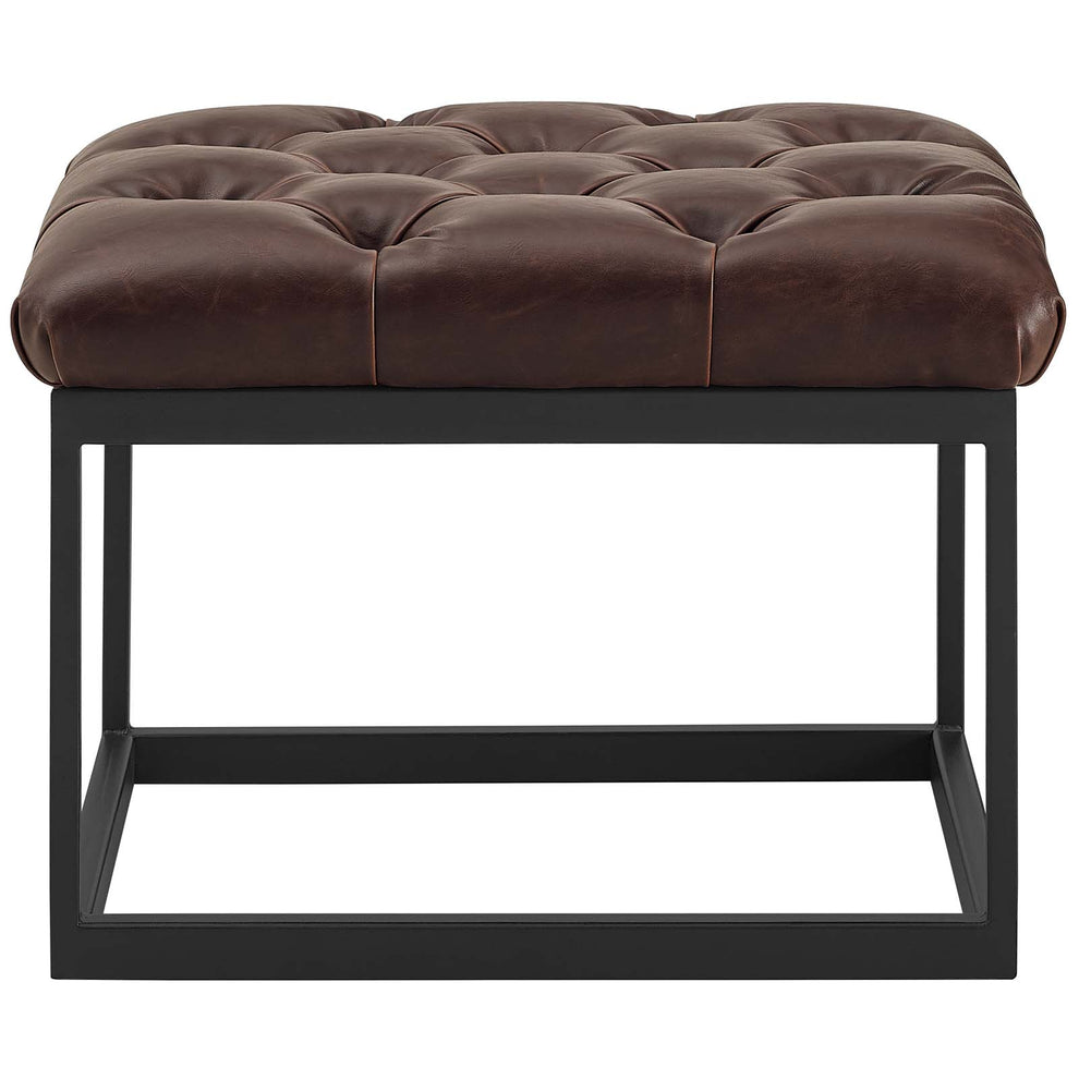 Cherish Antique Button Tufted Faux Leather Ottoman By Modway - EEI-3066 | Ottomans | Modishstore - 4