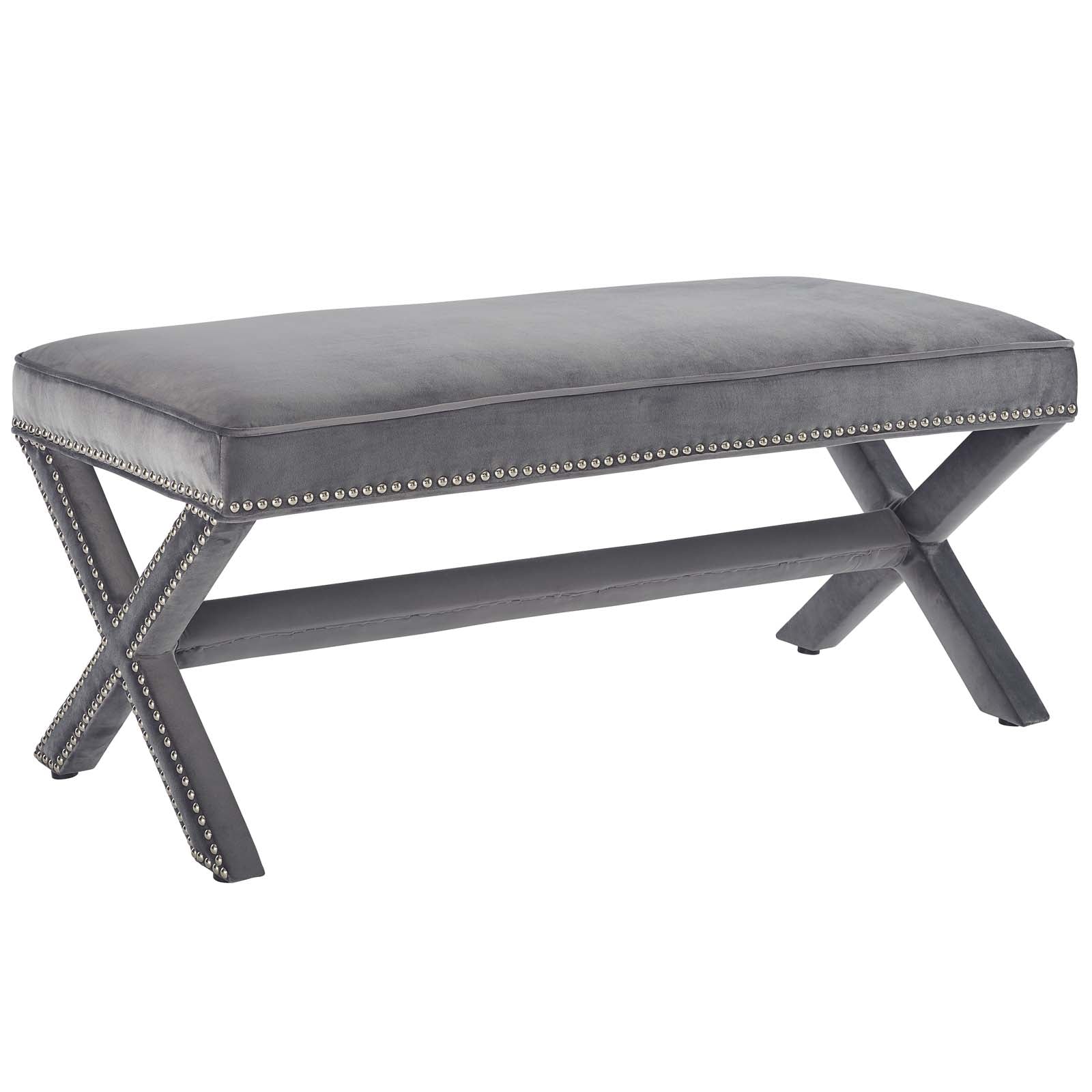 Modway Rivet Upholstered Velvet Bench | Stools & Benches | Modishstore-2