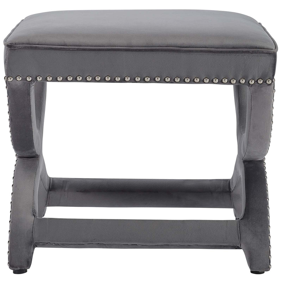 Modway Expound Upholstered Nailhead Trim Velvet Ottoman - EEI-3068 | Ottomans | Modishstore - 3