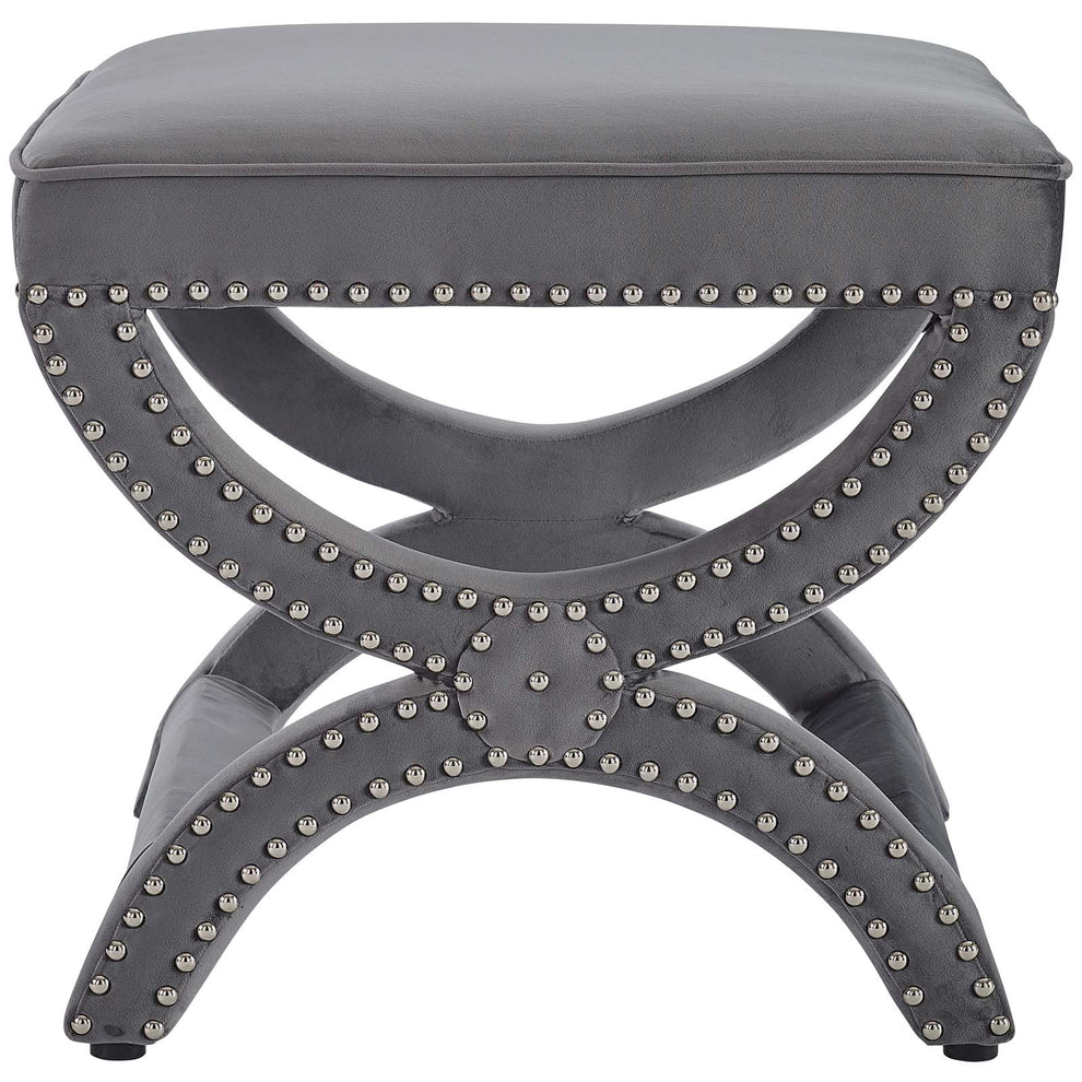 Modway Expound Upholstered Nailhead Trim Velvet Ottoman - EEI-3068 | Ottomans | Modishstore - 4