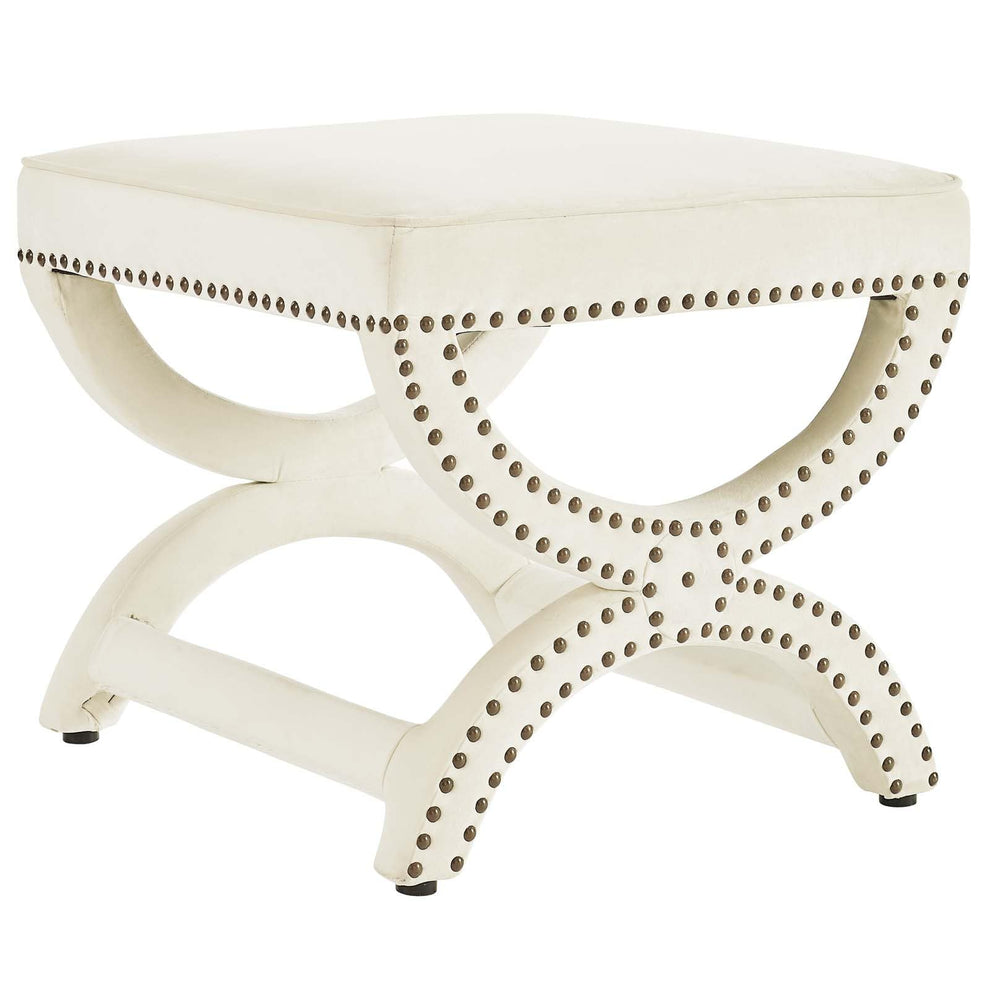 Modway Expound Upholstered Nailhead Trim Velvet Ottoman - EEI-3068 | Ottomans | Modishstore - 10