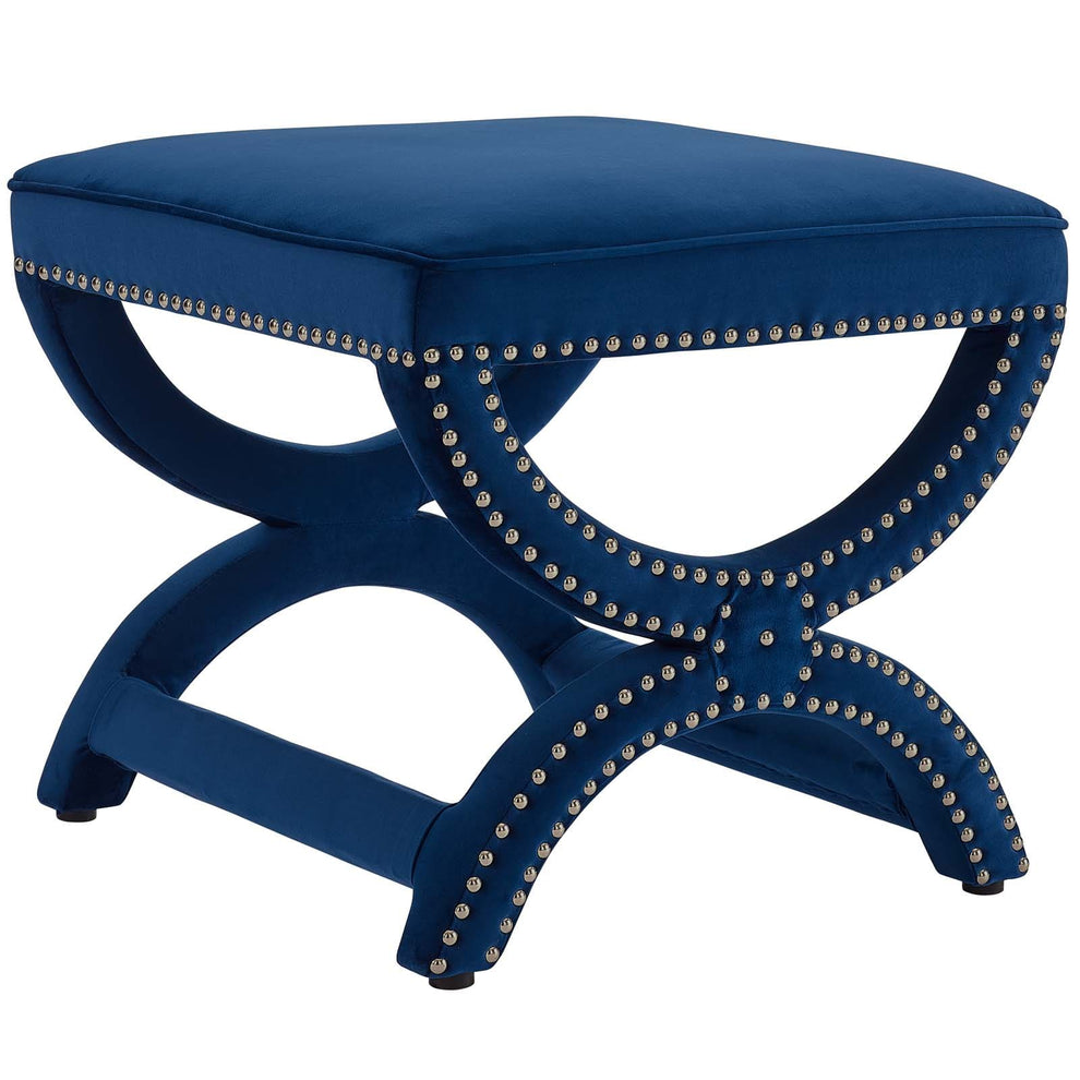 Modway Expound Upholstered Nailhead Trim Velvet Ottoman - EEI-3068 | Ottomans | Modishstore - 7