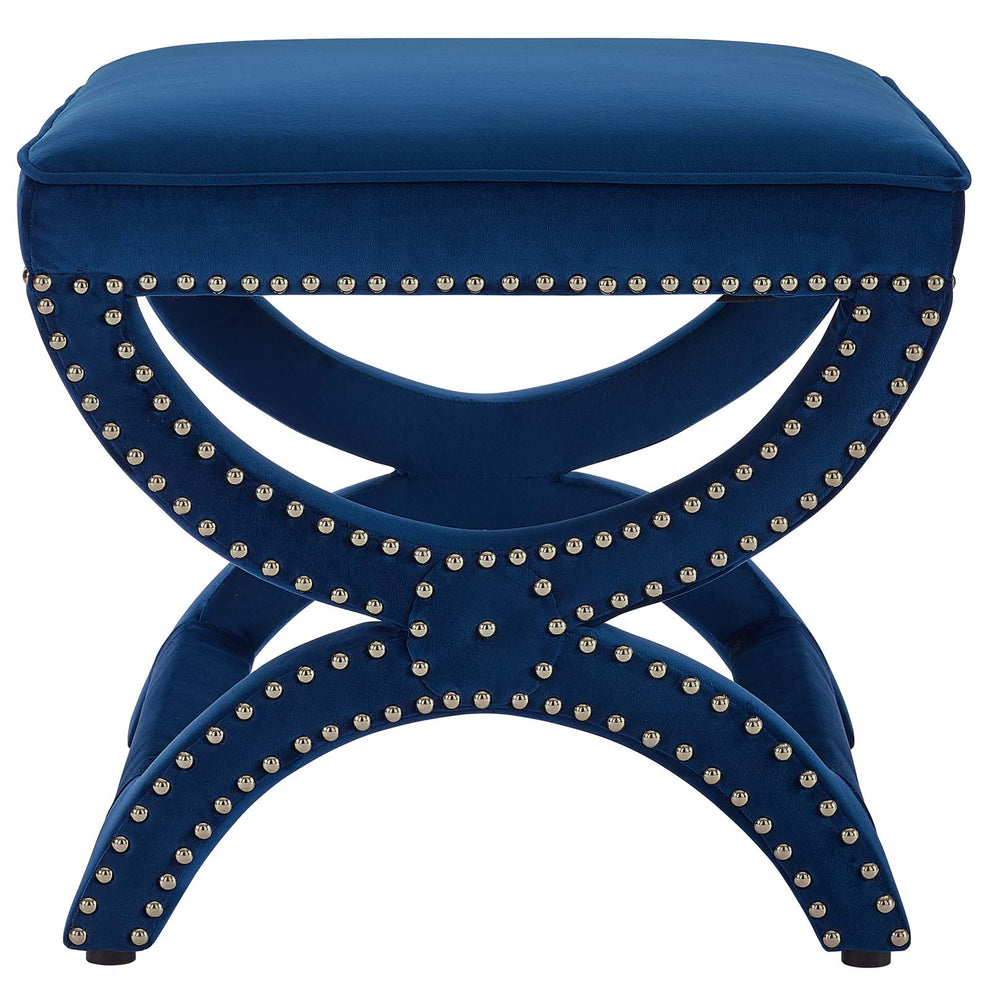 Modway Expound Upholstered Nailhead Trim Velvet Ottoman - EEI-3068 | Ottomans | Modishstore - 9