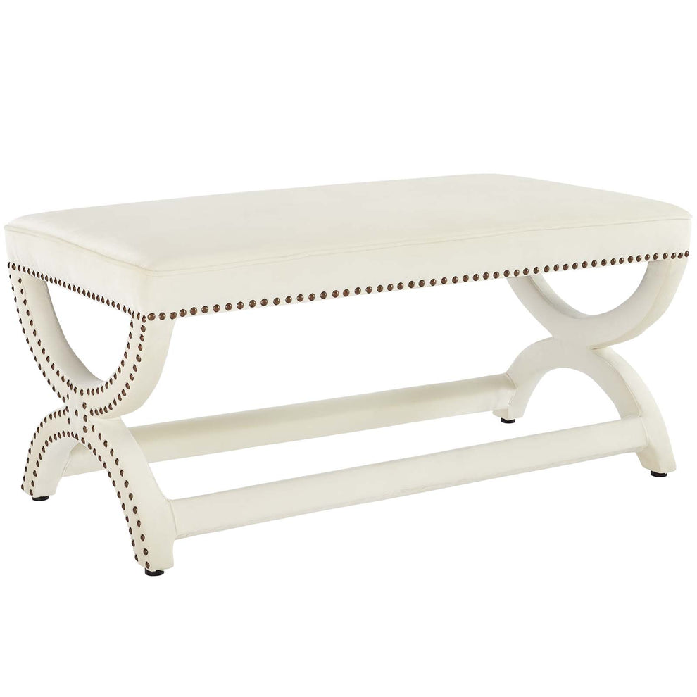 Expound Upholstered Nailhead Trim Performance Velvet Bench By Modway - EEI-3069 | Benches | Modishstore - 2