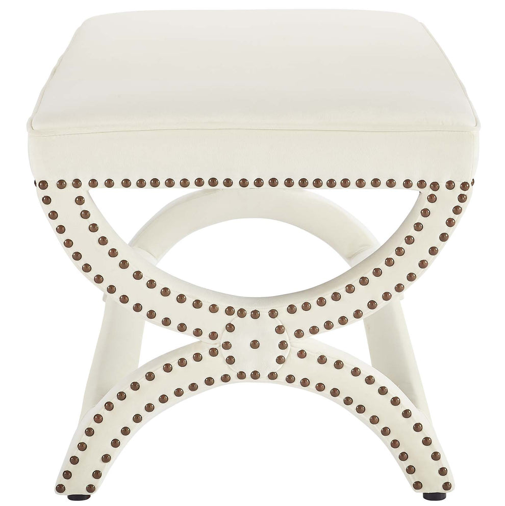 Expound Upholstered Nailhead Trim Performance Velvet Bench By Modway - EEI-3069 | Benches | Modishstore - 3