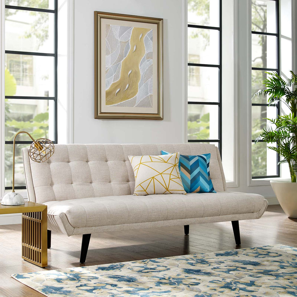 Modway Glance Tufted Convertible Fabric Sofa Bed - EEI-3093 | Sofas | Modishstore - 7