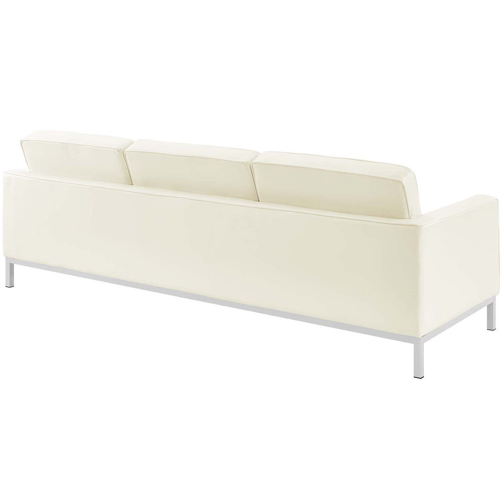 Loft 2 Piece Leather Sofa and Armchair Set By Modway - EEI-3099 | Armchairs | Modishstore - 4