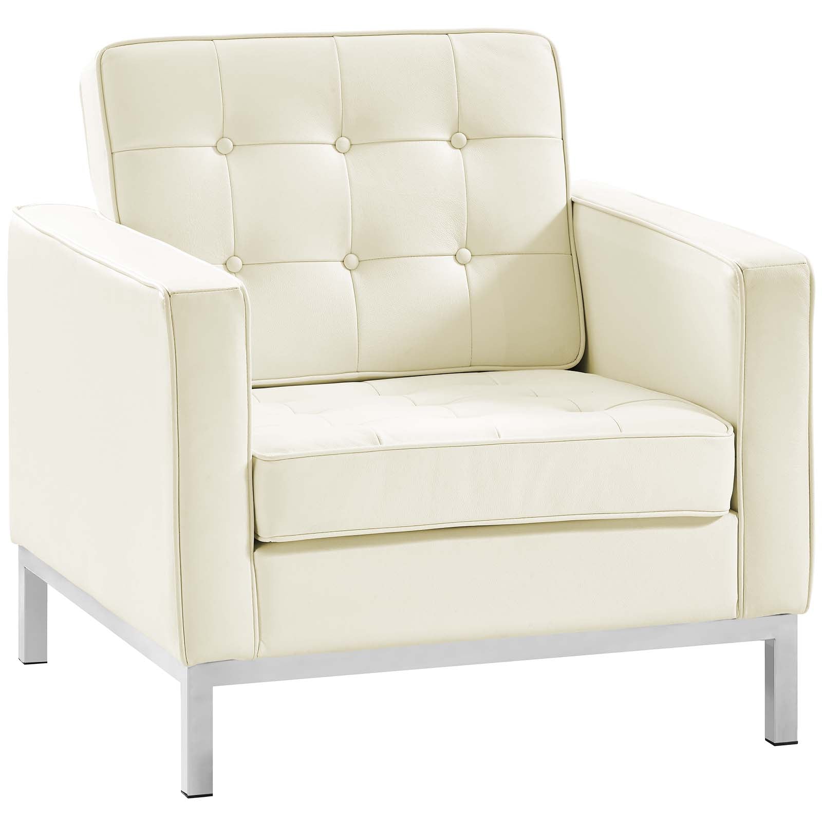 Loft 2 Piece Leather Armchair Set By Modway - EEI-3103 | Armchairs | Modishstore - 3