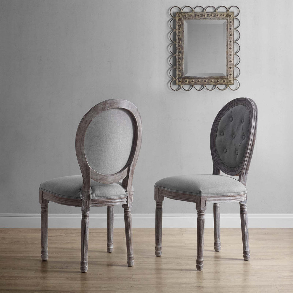 Modway Arise Vintage French Upholstered Fabric Dining Side Chair Set of 2 - EEI-3105 | Dining Chairs | Modishstore - 1