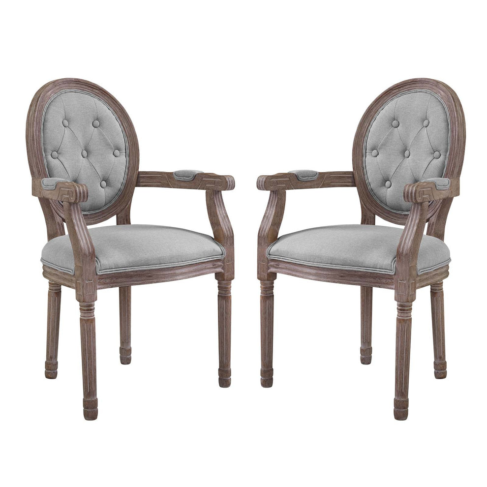 Modway Arise Vintage French Upholstered Fabric Dining Armchair Set of 2 - EEI-3106 | Dining Chairs | Modishstore - 9