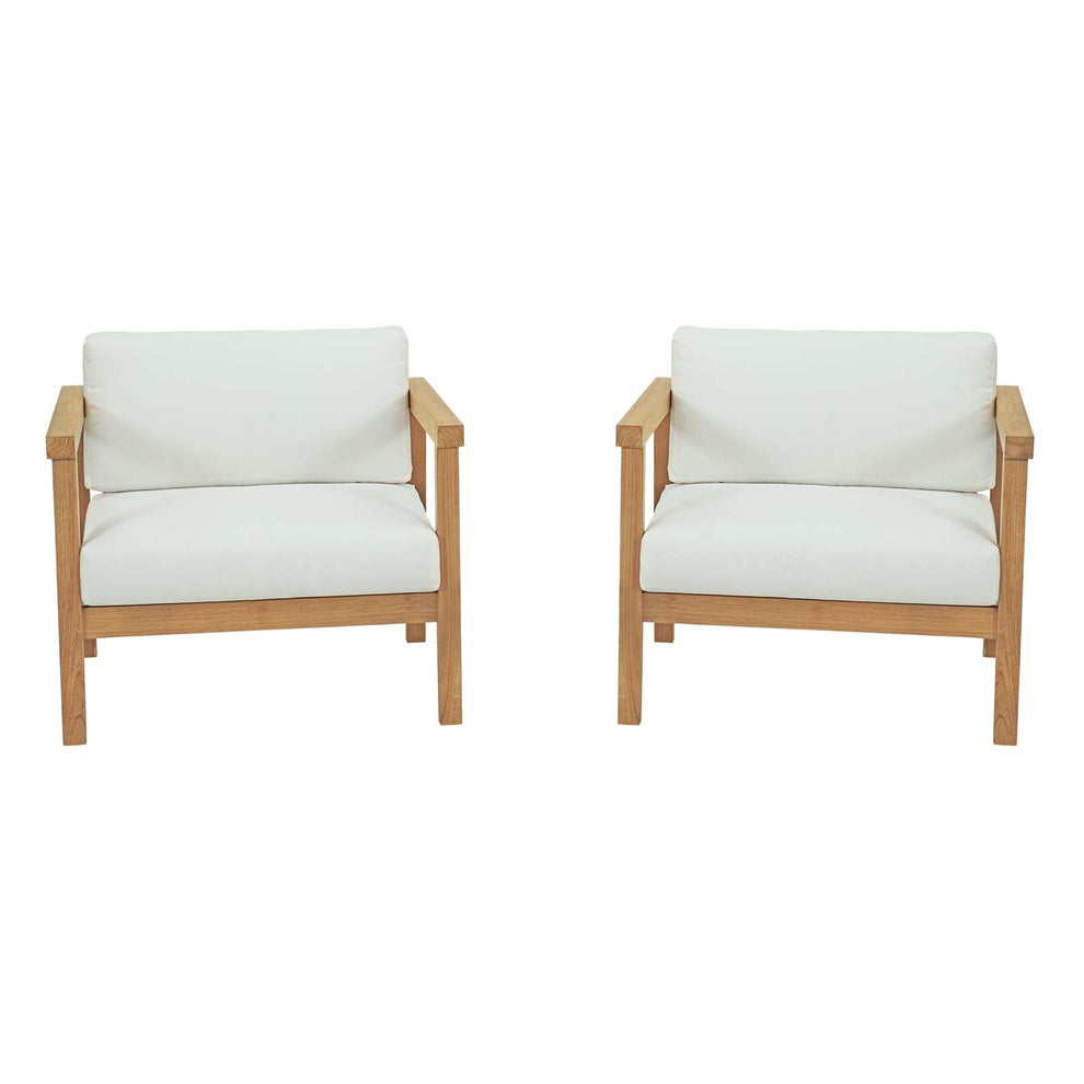 Modway Bayport 2 Piece Outdoor Patio Teak Set - EEI-3108 | Outdoor Chairs | Modishstore - 2