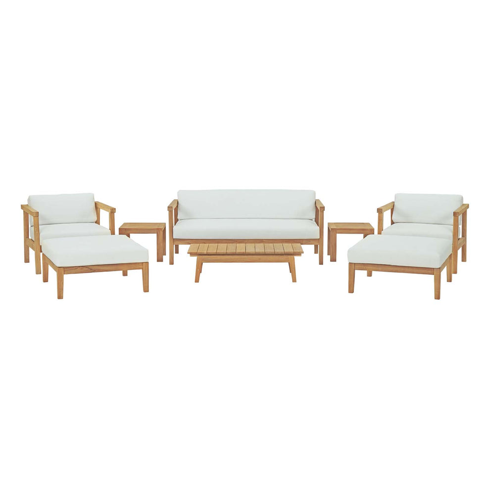 Modway Bayport 8 Piece Outdoor Patio Teak Set - EEI-3110 | Outdoor Sofas, Loveseats & Sectionals | Modishstore - 2