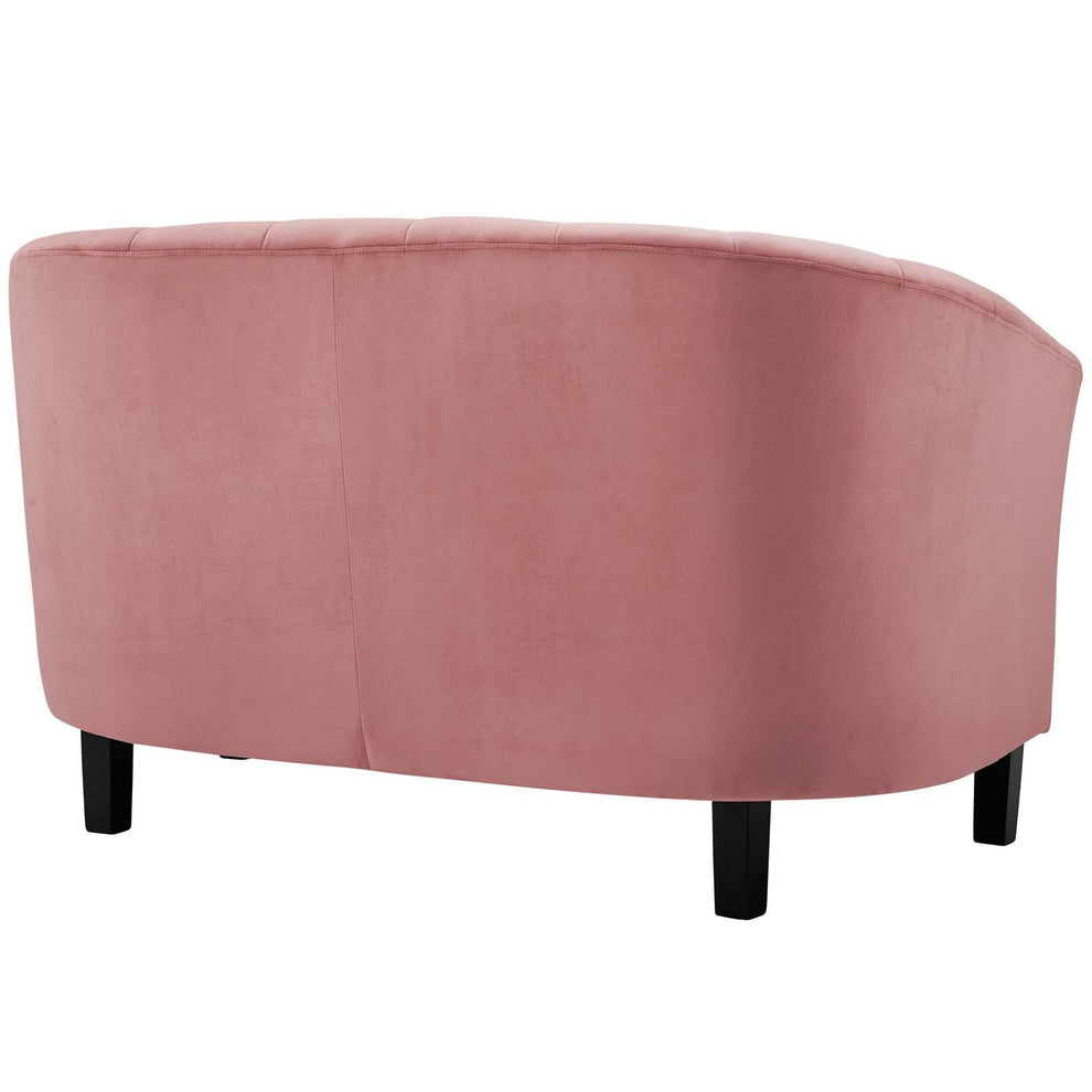 Modway Prospect Channel Tufted Upholstered Velvet Loveseat - EEI-3137 | Loveseats | Modishstore - 4