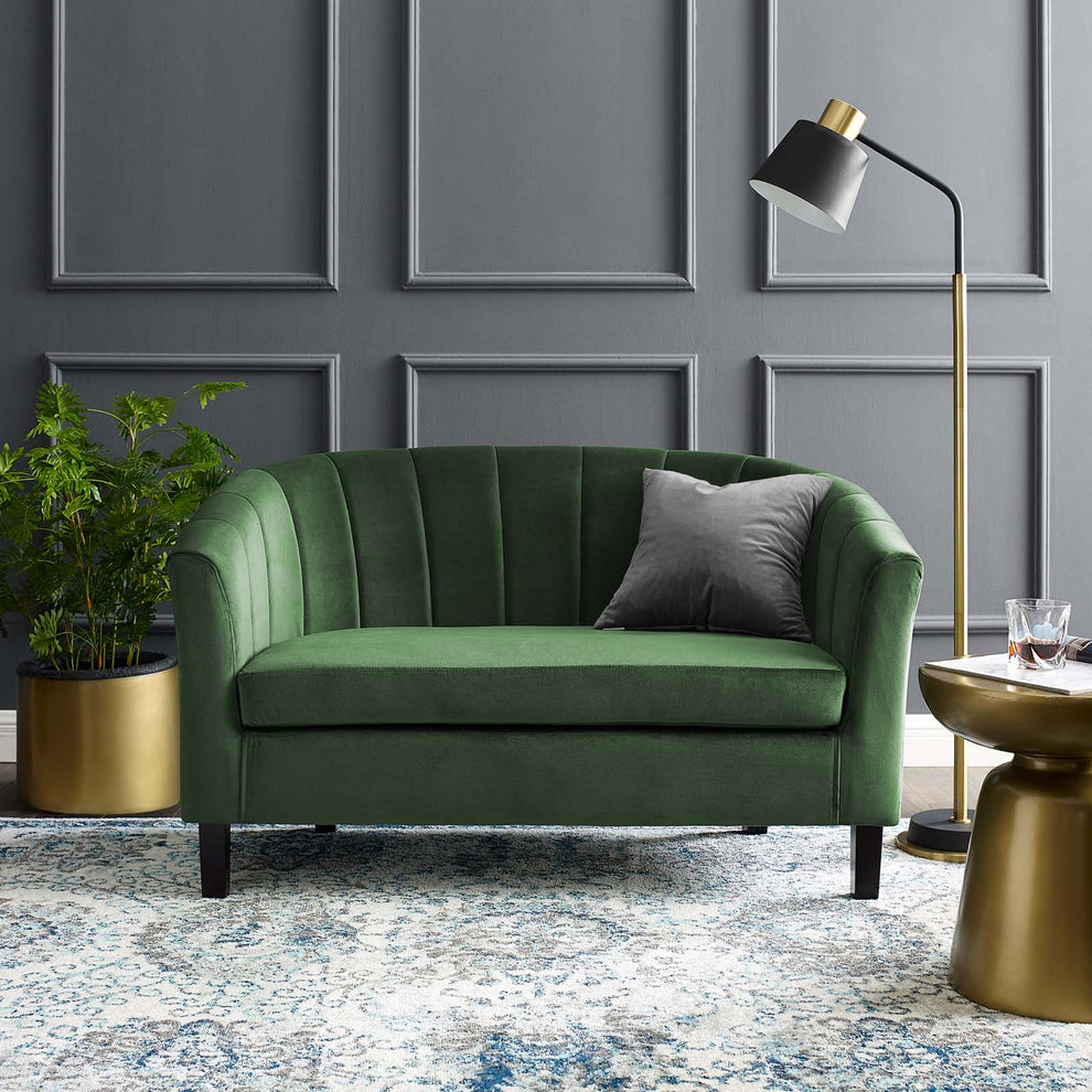 Modway Prospect Channel Tufted Upholstered Velvet Loveseat - EEI-3137 | Loveseats | Modishstore - 7