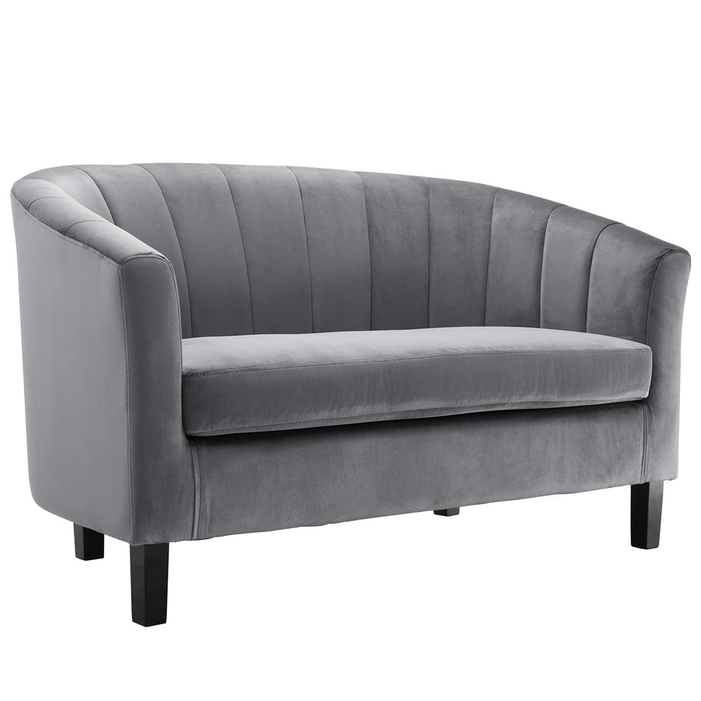 Modway Prospect Channel Tufted Upholstered Velvet Loveseat - EEI-3137 | Loveseats | Modishstore - 14
