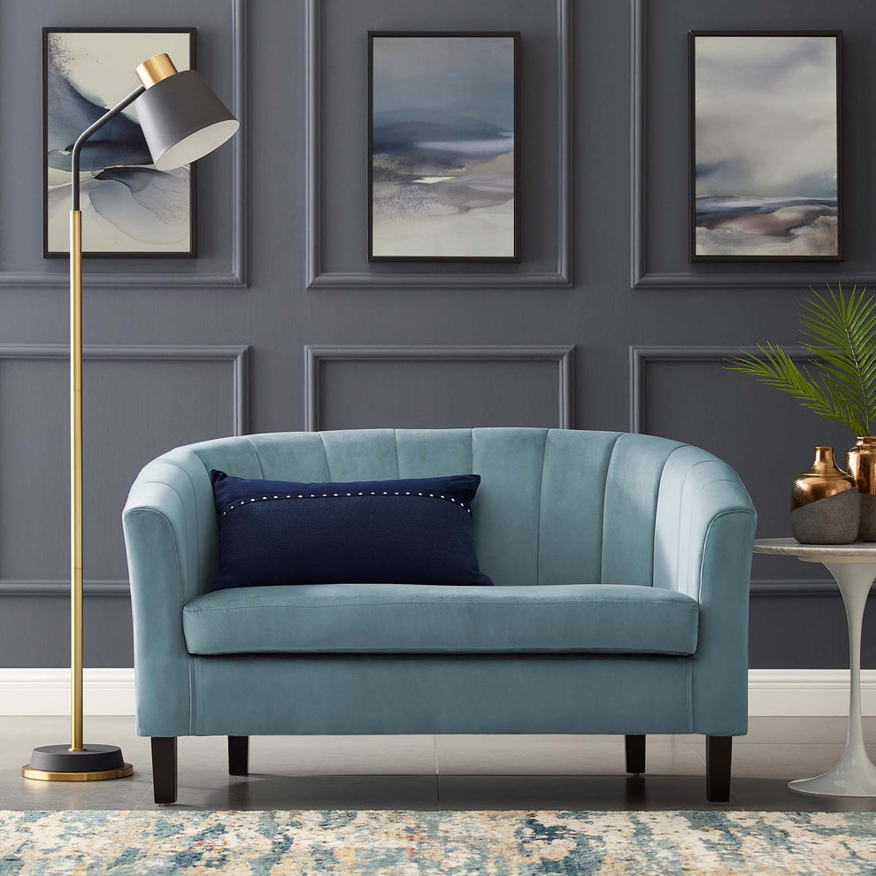 Modway Prospect Channel Tufted Upholstered Velvet Loveseat - EEI-3137 | Loveseats | Modishstore - 13