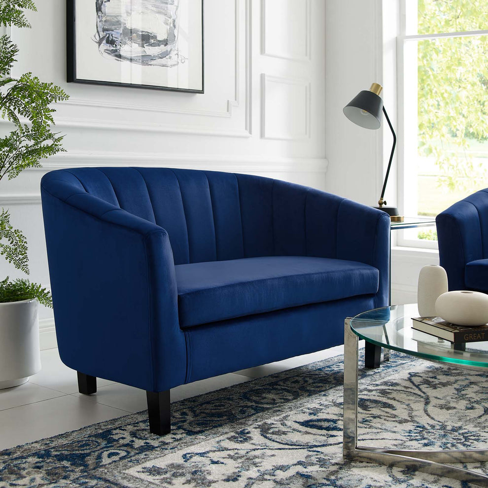 Modway Prospect Channel Tufted Upholstered Velvet Loveseat - EEI-3137 | Loveseats | Modishstore - 16