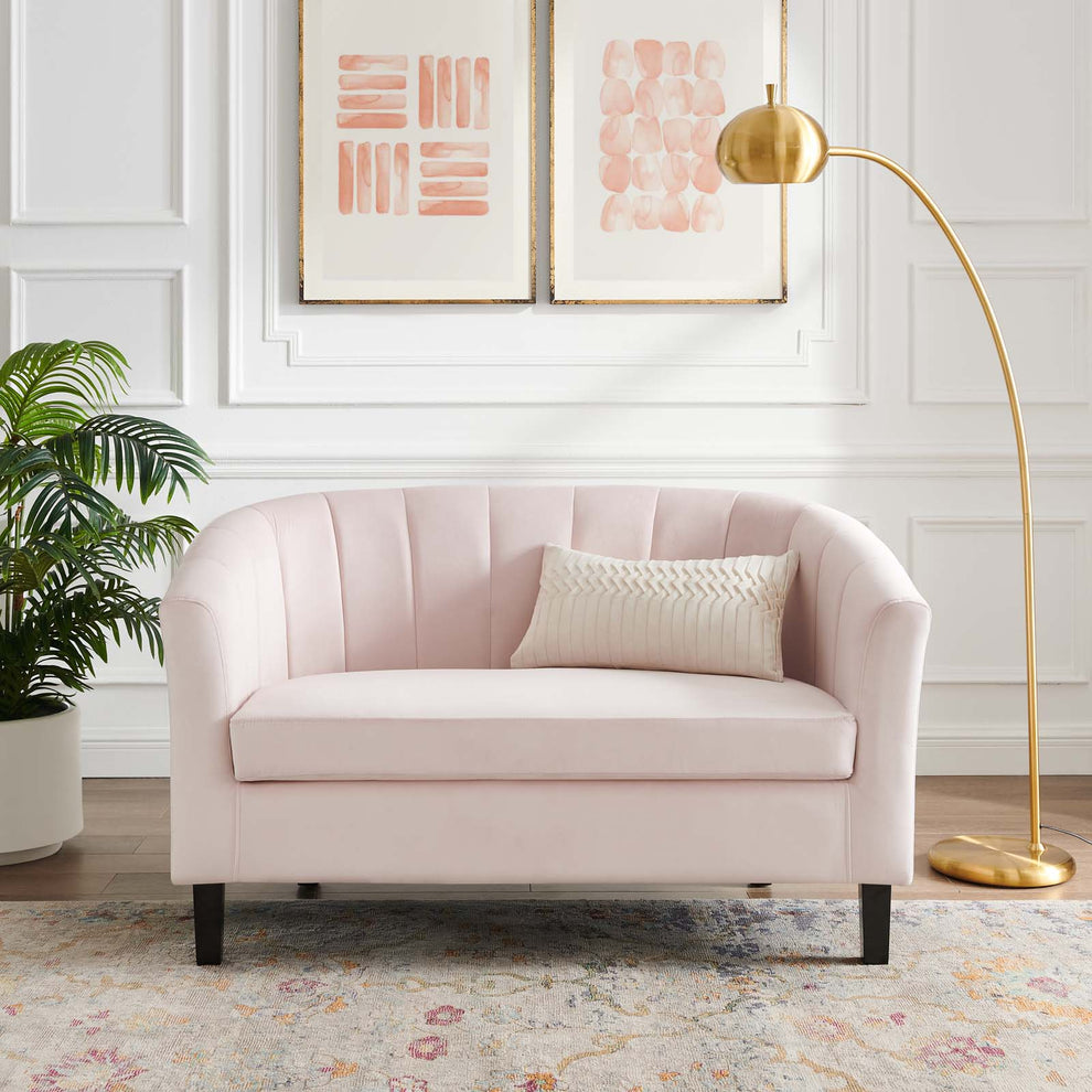 Modway Prospect Channel Tufted Upholstered Velvet Loveseat - EEI-3137 | Loveseats | Modishstore - 32