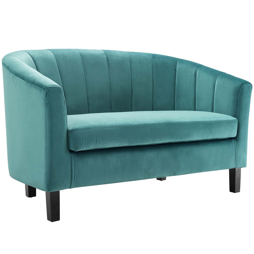 Modway Prospect Channel Tufted Upholstered Velvet Loveseat - EEI-3137 | Loveseats | Modishstore - 23