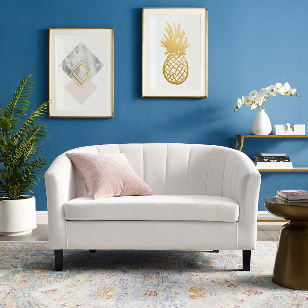Modway Prospect Channel Tufted Upholstered Velvet Loveseat - EEI-3137 | Loveseats | Modishstore - 24