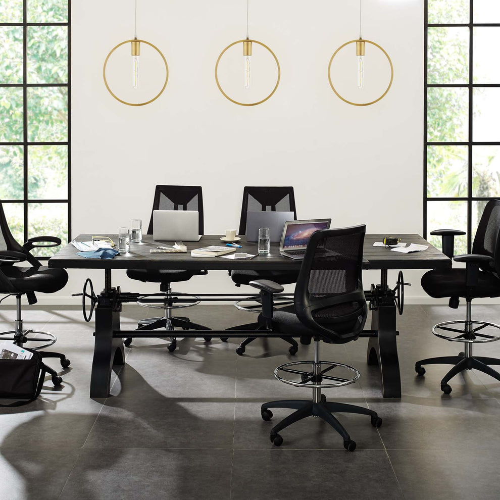 Modway Genuine 96" Crank Height Adjustable Rectangle Dining and Conference Table - EEI-3147 | Dining Tables | Modishstore - 6