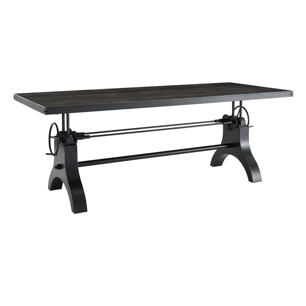 Modway Genuine 96" Crank Height Adjustable Rectangle Dining and Conference Table - EEI-3147 | Dining Tables | Modishstore - 8