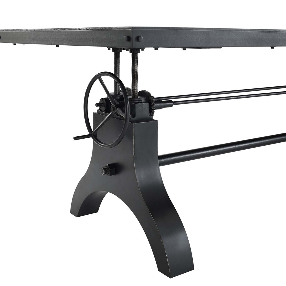 Modway Genuine 96" Crank Height Adjustable Rectangle Dining and Conference Table - EEI-3147 | Dining Tables | Modishstore - 7