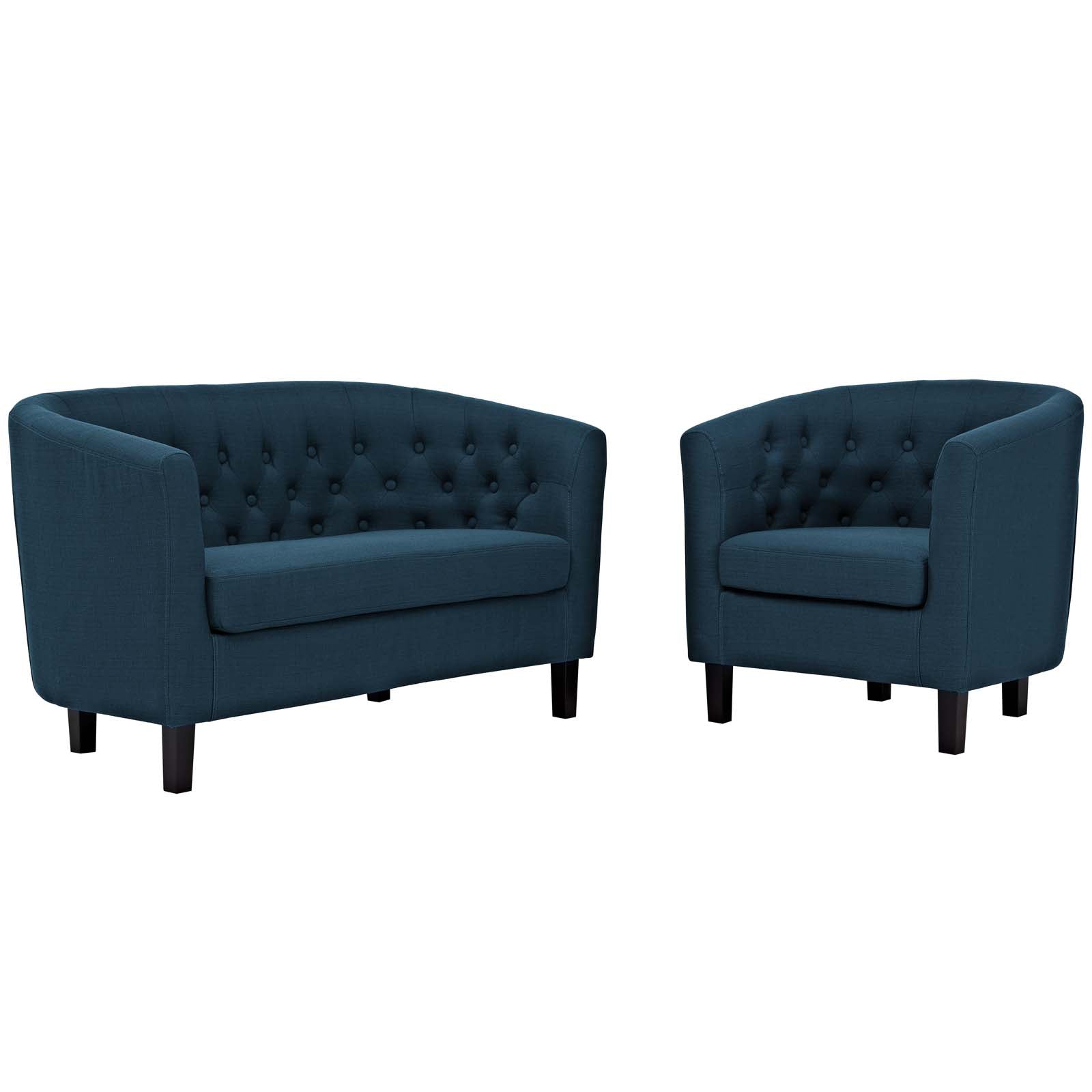 Modway Prospect 2 Piece Upholstered Fabric Loveseat and Armchair Set | Loveseats | Modishstore-2