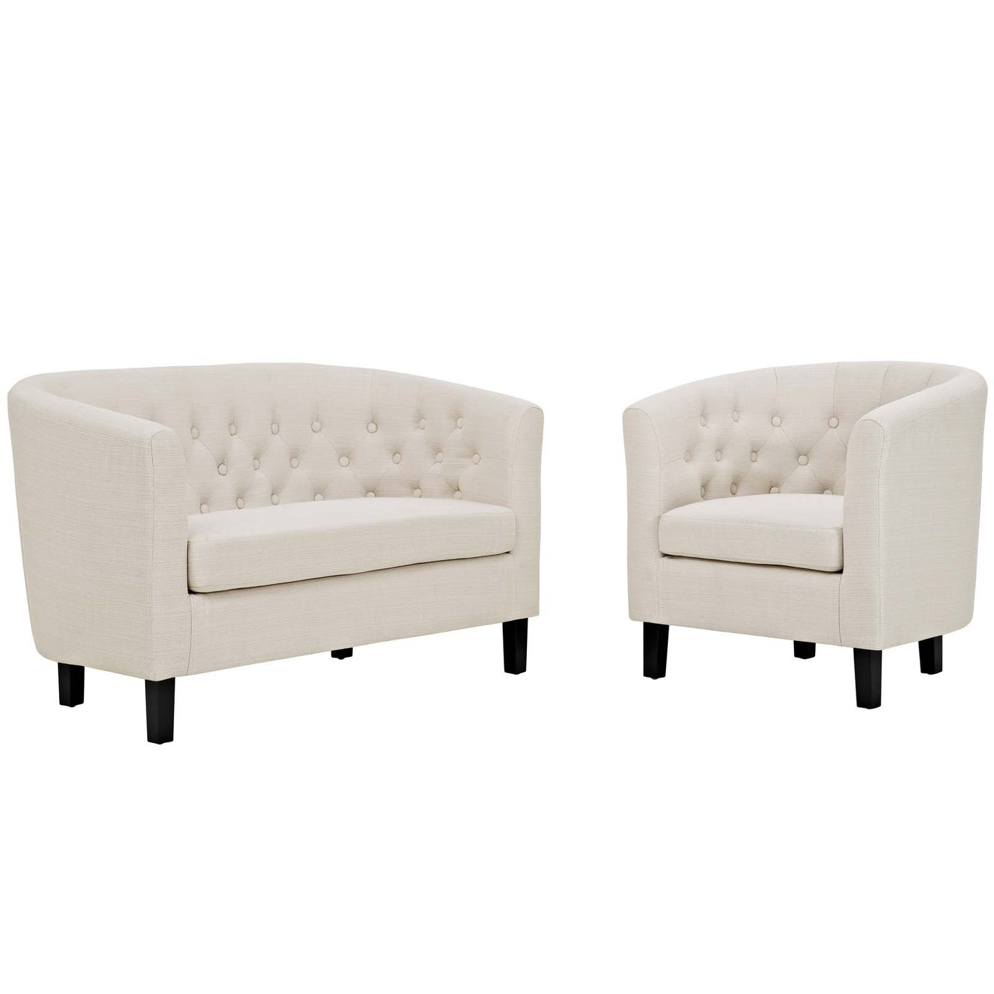 Modway Prospect 2 Piece Upholstered Fabric Loveseat and Armchair Set | Loveseats | Modishstore-3