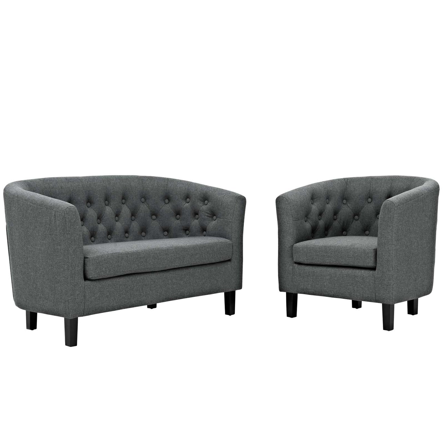Modway Prospect 2 Piece Upholstered Fabric Loveseat and Armchair Set | Loveseats | Modishstore-6