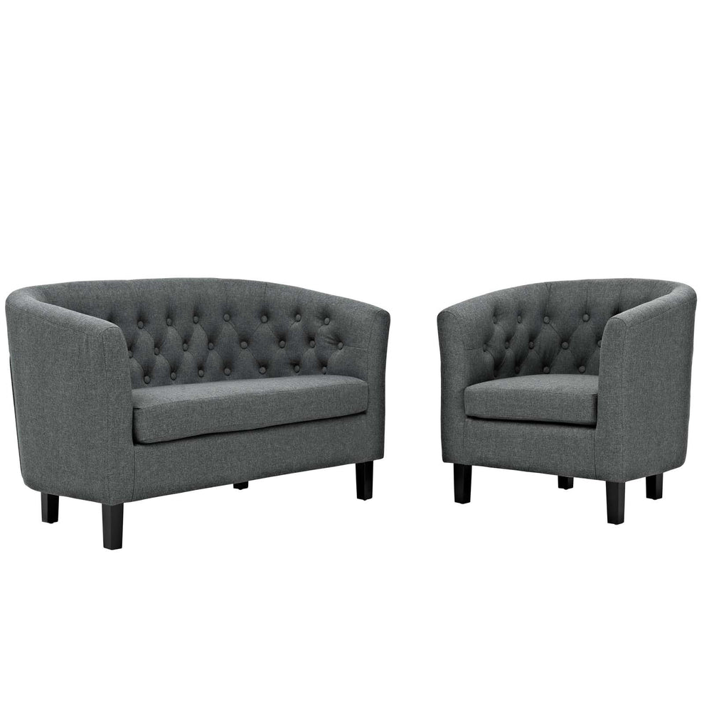 Modway Prospect 2 Piece Upholstered Fabric Loveseat and Armchair Set - EEI-3148 | Sofa Set | Modishstore - 4