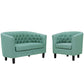 Modway Prospect 2 Piece Upholstered Fabric Loveseat and Armchair Set | Loveseats | Modishstore-7