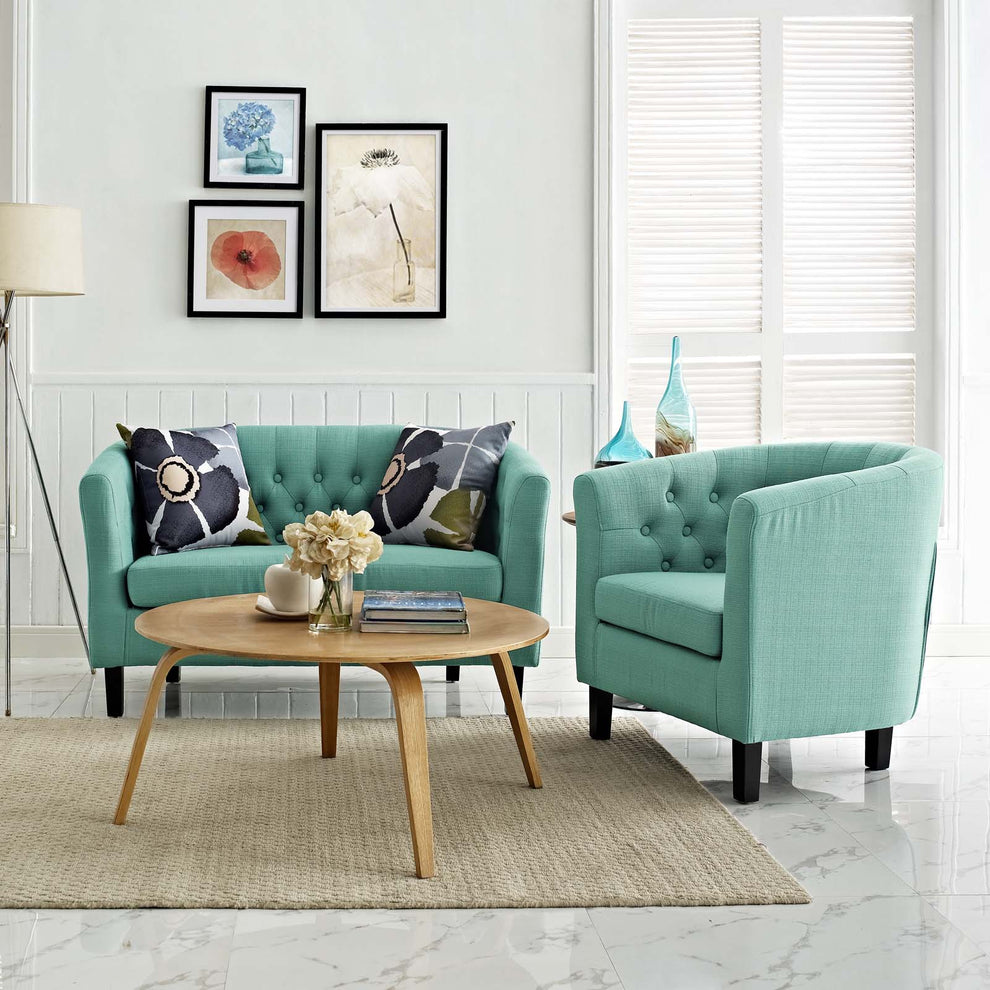 Modway Prospect 2 Piece Upholstered Fabric Loveseat and Armchair Set - EEI-3148 | Sofa Set | Modishstore - 36