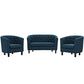 Modway Prospect 3 Piece Upholstered Fabric Loveseat and Armchair Set | Loveseats | Modishstore-3