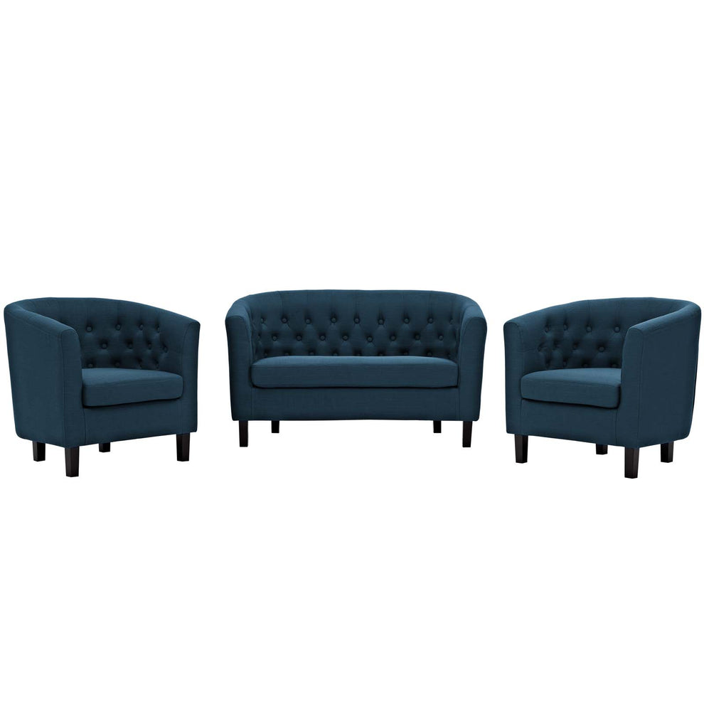 Modway Prospect 3 Piece Upholstered Fabric Loveseat and Armchair Set - EEI-3149 | Sofa Set | Modishstore - 3