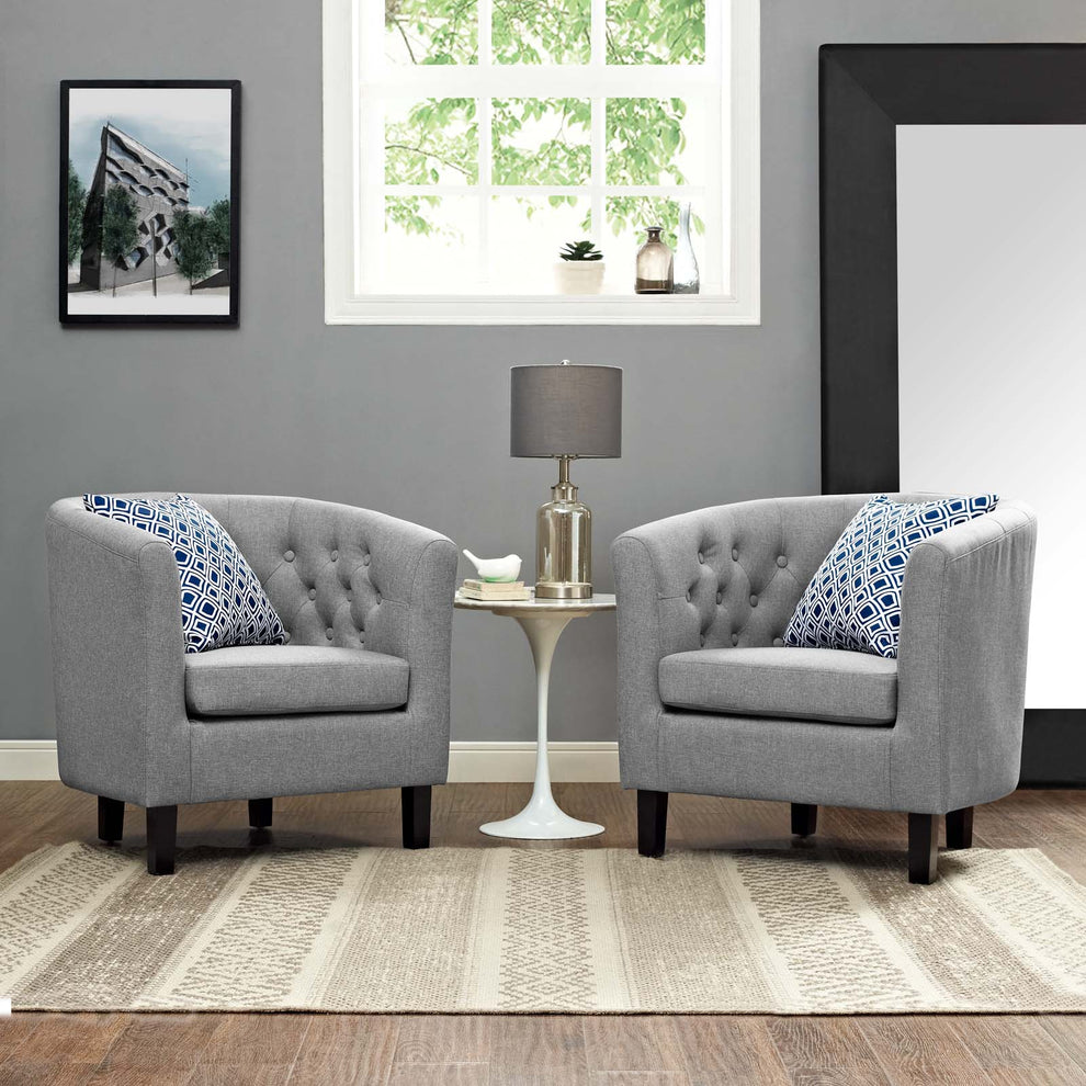 Modway Prospect 2 Piece Upholstered Fabric Armchair Set - EEI-3150 | Armchairs | Modishstore - 1