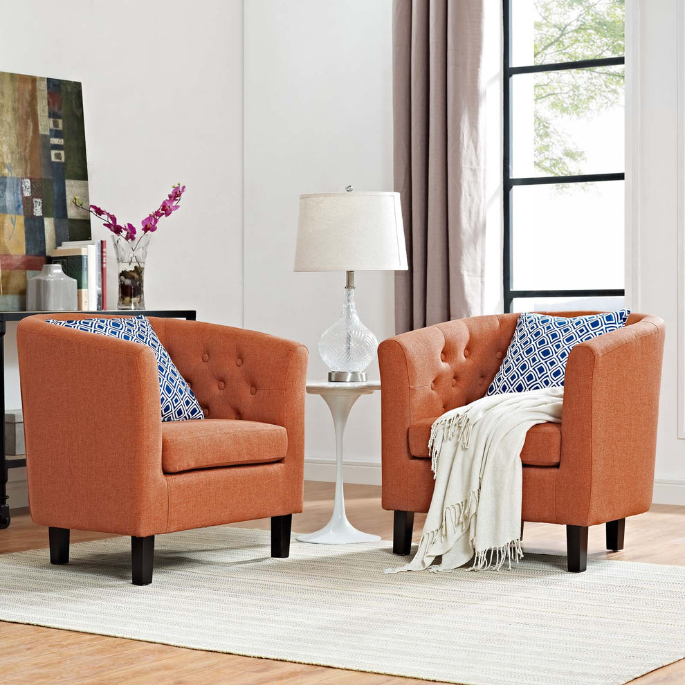 Modway Prospect 2 Piece Upholstered Fabric Armchair Set - EEI-3150 | Armchairs | Modishstore - 37