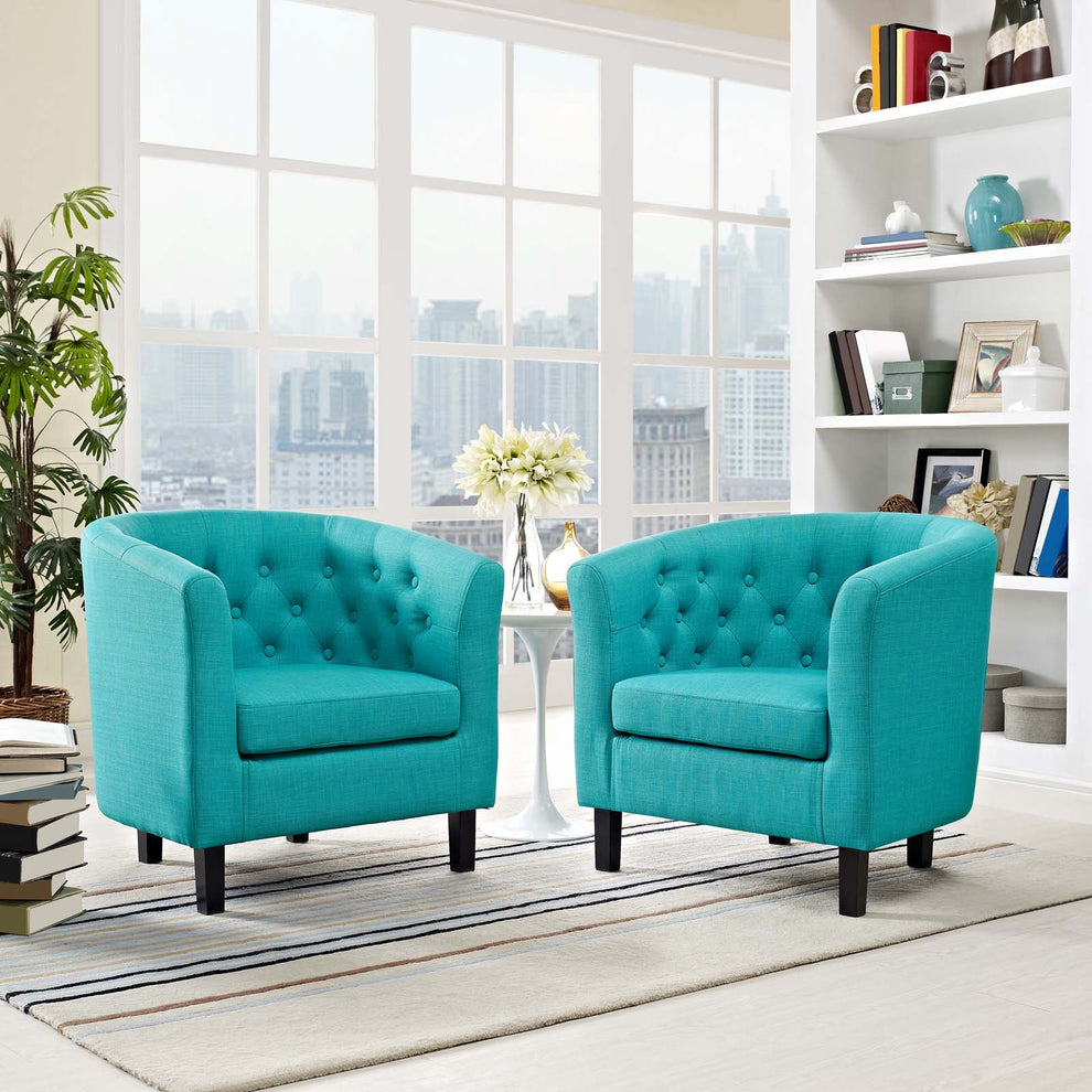 Modway Prospect 2 Piece Upholstered Fabric Armchair Set - EEI-3150 | Armchairs | Modishstore - 36