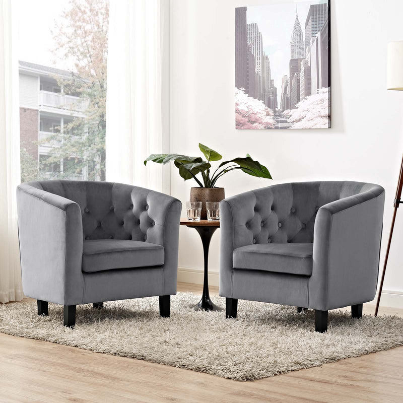 Modway Prospect 2 Piece Performance Velvet Armchair Set - EEI-3153 | Armchairs | Modishstore - 19